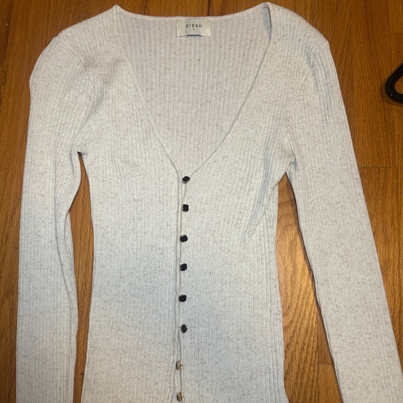 DISSH - BLAIR NATURAL LONG SLEEVE KNIT TOP - S - Picture 5 of 6